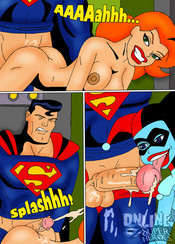 Sexy babes getting fucked by Superman